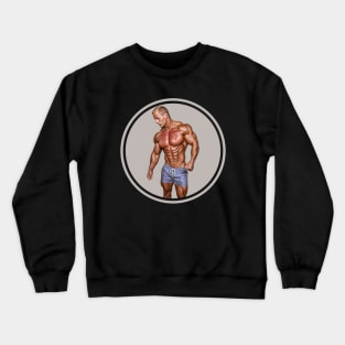 Realistic bodybuilder dad Crewneck Sweatshirt